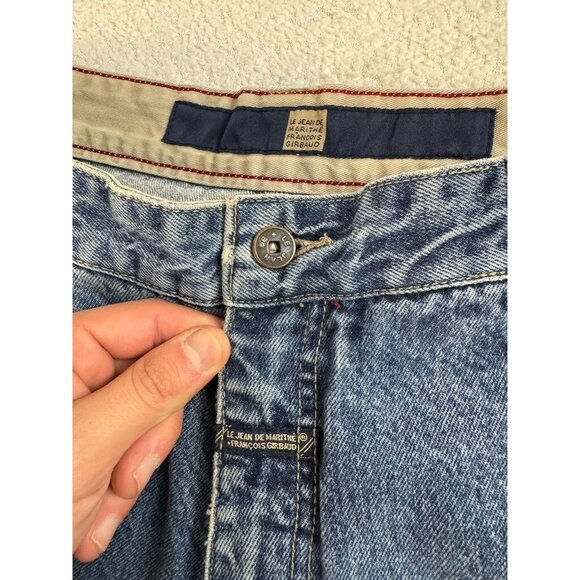 Le Jean De Marithe Francois Girbaud Mens High Rise Blue Carpenter Denim Jeans 36 - Picture 5 of 9